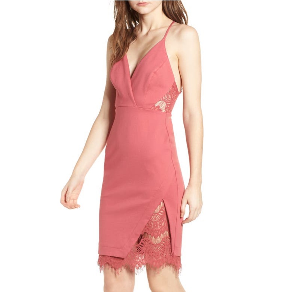 Pink lace dress